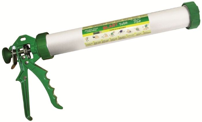 Пистолет для герметика закрытый Blast Tube Long, алюминиевая туба, 600 мл