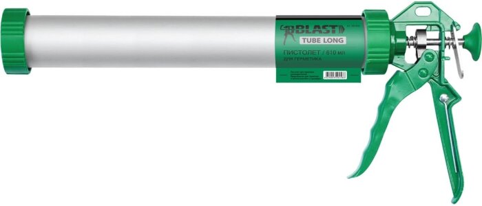 Пистолет для герметика закрытый Blast Tube Long, алюминиевая туба, 600 мл