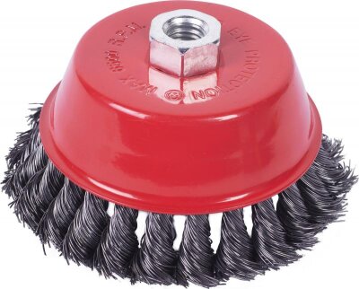 Щетка для УШМ Ultima, 100мм, М14, чашка, крученая проволока 0,8 мм