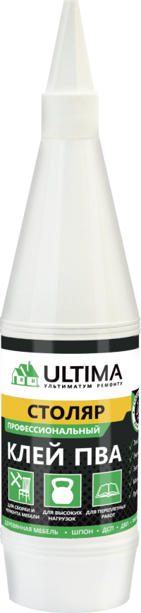 ULTIMA СТОЛЯР, клей ПВА, флакон 250 мл