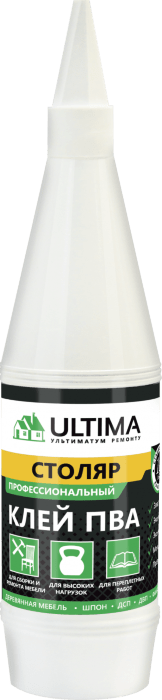 ULTIMA СТОЛЯР, клей ПВА, флакон 250 мл