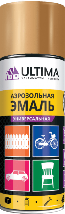 Краска аэрозольная ULTIMA, коричневый, RAL 8028, 520 мл