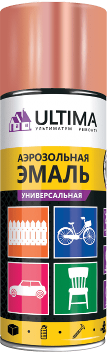 Краска аэрозольная ULTIMA, красное золото металлик, 520 мл