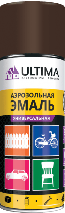 Краска аэрозольная ULTIMA, шоколадно-коричневый, RAL 8017, 520 мл