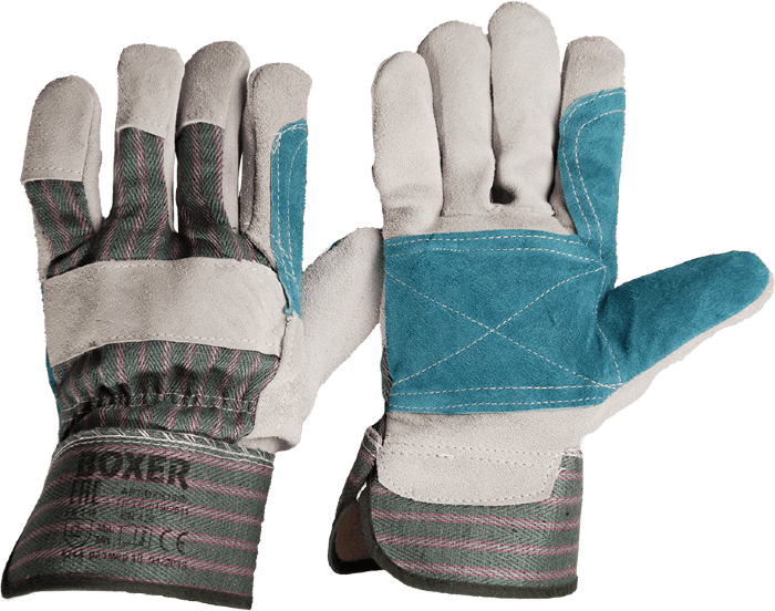 Перчатки комбинированные спилковые усиленные BOXER®.