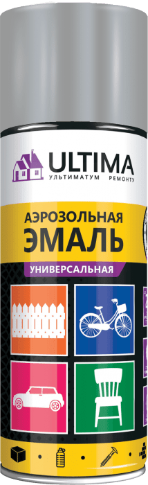 Краска аэрозольная ULTIMA, светло-серый, RAL 7035, 520 мл