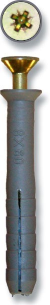 Дюбель гвоздь потай, 8x60 (100 шт/кор), ws