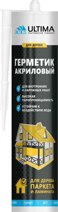Герметик для дерева акриловый, Дуб, ULTIMA, 280 мл