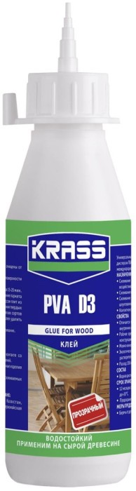 Клей KRASS водостойкий PVA D3 для древесины