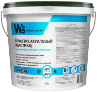 Акриловый герметик для наружного шва, белый, Window System, ведро 7 кг