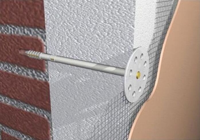 Дюбель для теплоизоляции с металлическим гвоздем IZM 10х180 500шт