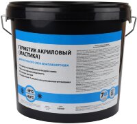 Акриловый герметик для наружного шва, белый, ведро 7 кг