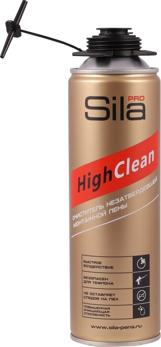 Очиститель незастывшей монтажной пены Sila HighClean, 500 мл