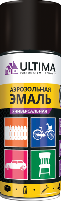 Краска аэрозольная ULTIMA, чёрный матовый, RAL9005, 520 мл