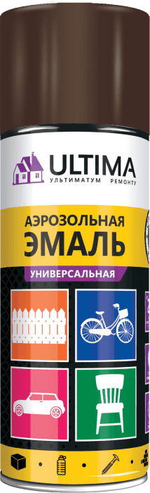 Краска аэрозольная ULTIMA, чёрный глянцевый, RAL9005, 520 мл