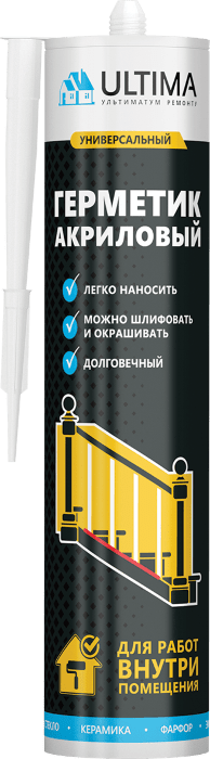 Ultima, герметик акриловый, белый, 280мл, Россия