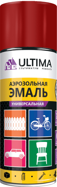 Краска аэрозольная ULTIMA, красно-коричневый грунт, 520 мл