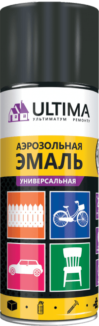 Краска аэрозольная ULTIMA, серый грунт, 520 мл