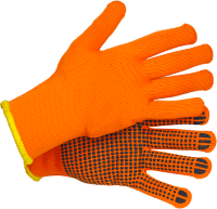 Перчатки BOXER из смесовой пряжи, утепленные акриловым флисом и с ПВХ точкой