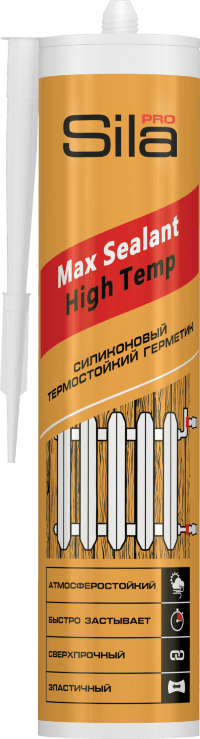 Герметик силиконовый термостойкий, Красный, Sila PRO High Temp, 280 мл