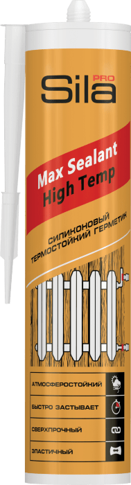 Герметик силиконовый термостойкий, Красный, Sila PRO High Temp, 280 мл