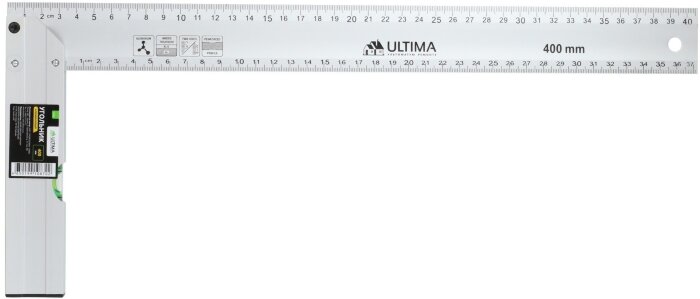 Угольник Ultima, 400 мм, алюминиевый, литой