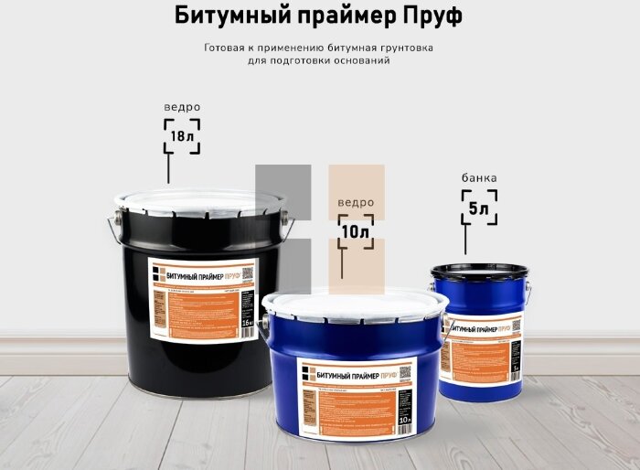 Битумный праймер Пруф, ведро 16 кг