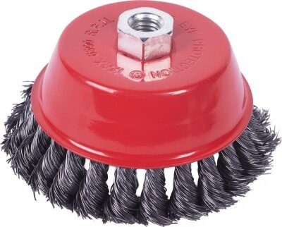 Щетка для УШМ Ultima,65мм,М14,чашка,крученая проволока 0,35мм