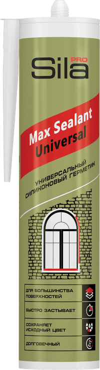 Sila PRO Max Sealant, силиконовый универсальный герметик, белый, 280 мл