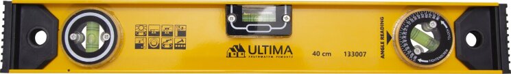 Уровень алюминиевый "Рельс" Ultima, 1000 мм, 3 глазка, усиленный