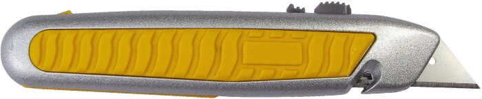 Нож Ultima, 18 мм, выдвижное трапециевидное лезвие, отделение для лезвий, металлический корпус