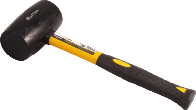 Киянка резиновая Ultima, 680 г, черная резина, фиберглассовая рукоятка