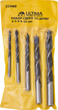 Набор спиральных сверл ULTIMA по дереву