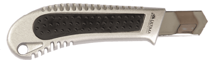 Нож с выдвижным лезвием Ultima,стальной обрезиненный корпус 18мм