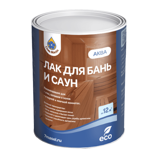 Лак для бань и саун Аква, орех