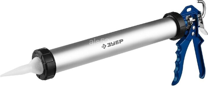 Пистолет для герметика ЗУБР "ПРОФЕССИОНАЛ" закрытый, алюминиевый корпус, 600мл