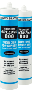 Dawoosil greensil 808 Premium силиконовый нейтральный герметик, черный, 270 мл. 