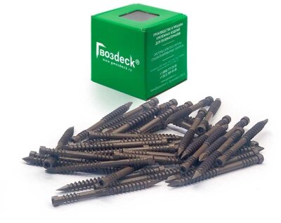 Саморез Gwozdeck Для терасной доски потайной 5.0*60 Окрашенный