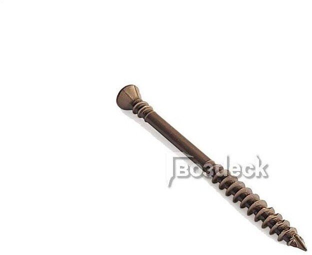 Саморез Gwozdeck Отделочный E-coating коричневый Потайной 4.0*70 Т15 