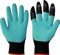 Перчатки садовые из полиэстера, покрытые латексом, с когтями BOXER
