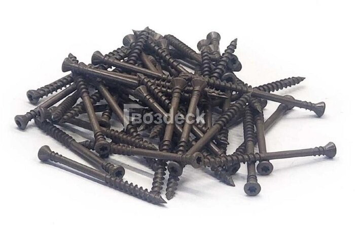 Саморез Gwozdeck Отделочный E-coating Бежевый Потайной 4.0*40 Т15 