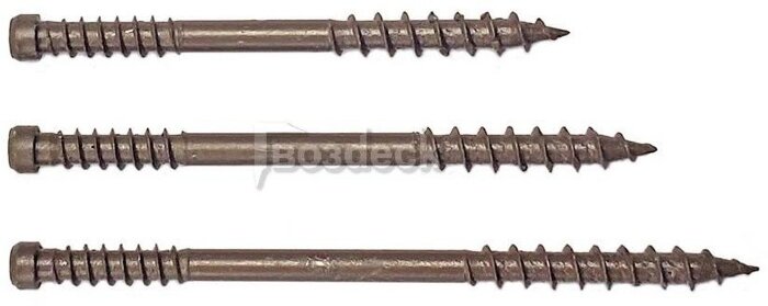 Саморез Gwozdeck Для терасной доски потайной 5.0*70 Окрашенный