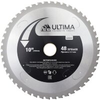 Пильный диск по металлу и дереву Ultima, 250 х 30мм, 48 зубьев