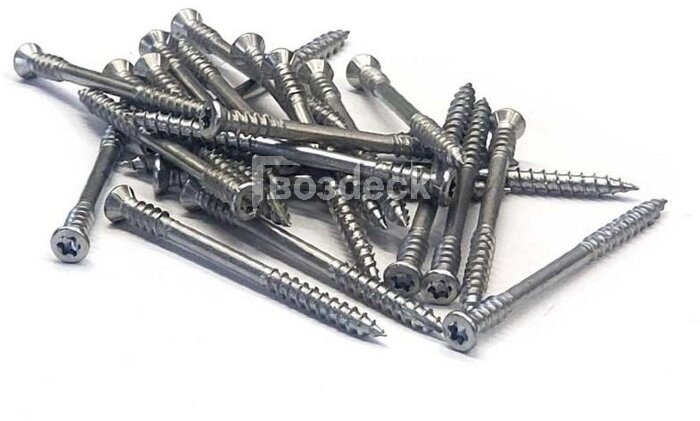 Саморез Gwozdeck Для террасной доски потайной 5,0*60 Нерж. Сталь А2 Torx25