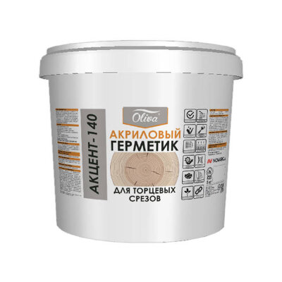 Герметик Акцент-140 для торцов 5л/5кг бесцветный
